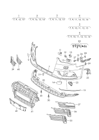8V5807065-Bumper cover: