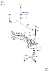GN153051BA-Arm assy-fr susp lh