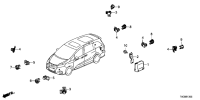 39670T6AJ02-Sensor unit, parking