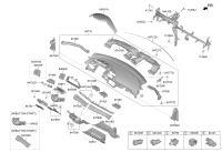 84782BU000LM5-PANEL ASSY-C/PAD UPR DRIVER SI