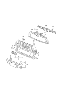 8U0853651M-GRILLE, RADIATOR