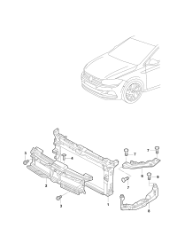 2SD805588-Bracket assy-cowl, w/coolant cooler