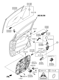 81320A9010-LATCH ASSY-FR DR RH