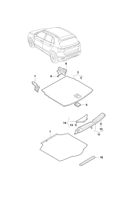 2SD863463-Carpet, trunk lid