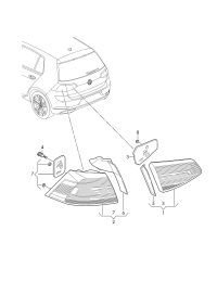5G0945093AG-LED rr lamp & fog lamp