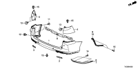 71570T6DH00-ABS,REAR BUMPER