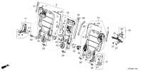 82234T6AJ01-Cable comp. A, rr. seat back