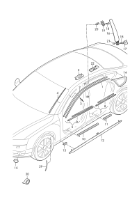 8T8853703D-Garnish assy-roof