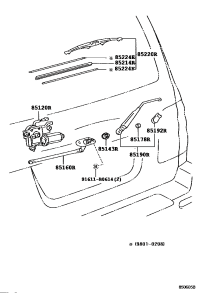 850800G010-MOTOR AND BRACKET ASSY, REAR WIPER