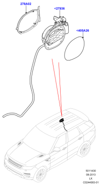 LR044279-GASKET,W.PUMP INLET