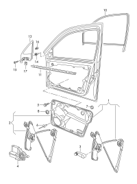1J4837461H-WINDOW WINDER LH FRT/A6