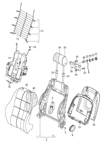 8T0881920-Guide, adjustable headrest