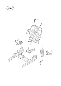 3B0959743-The housing of the flat contact is equipped with contact interlock device: