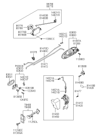 9577038010-ACTUATOR ASSY-RR DR LH