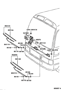 850700S010-Motor & bracket assy-fr wiper