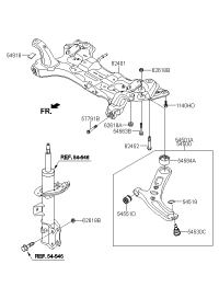 54500B5000-ARM COMPLETE-FR LWR,LH