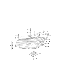 30D941077-LED HEADLIGHT/718 BOXTER