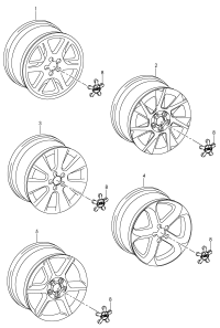 8T0601025B-Wheel rim: