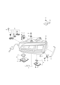 8S0941773C-LED HEADLIGHT/718 BOXTER
