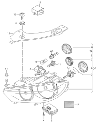 1K8941753F-Headlight, for gas discharge bulb