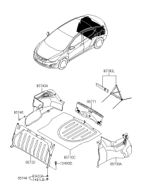 857014V000MC-TRIM ASSY-LUGGAGE COVER G