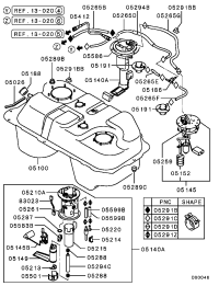 MR586031-PUMP & GAUGE,FUEL TA