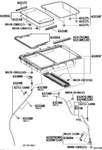 632010R040-GLASS SUB-ASSY, SLIDING ROOF