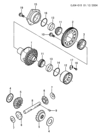 5493638-Gear, front differential (5.526)