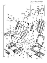 9036728-Seat assy-driver (incl. 2,3, 5-22,25-28,30,31,34-51)