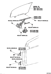 698010D130-REGULATOR SUB-ASSY, FRONT DOOR WINDOW, RH