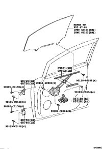 698010F030-REGULATOR SUB-ASSY, FRONT DOOR WINDOW, RH