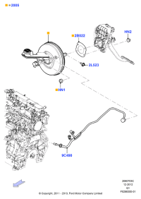 CT4Z2005A-Booster assy-brake