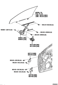 698010N010-REGULATOR SUB-ASSY, FRONT DOOR WINDOW, RH