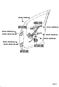 6871052010-HINGE ASSY, FRONT DOOR, UPPER RH