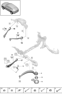 PAC407509-PORSCHE MACAN CONTROL ARM - LH
