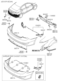 866500U200-COVER-RR BUMPER