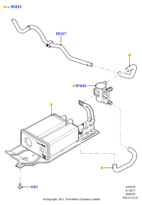 7T4Z9D653B-RESERVOIR TANK