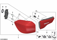 63217408737-REAR LEFT LAMP ON THE WING