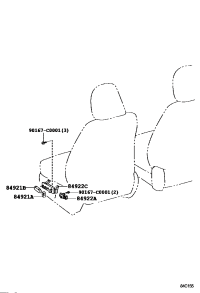 8492102010E0-KNOB, POWER SEAT SWITCH (FOR RECLINING)