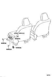 849200R010C0-SWITCH, FRONT POWER SEAT(FOR LUMBAR)