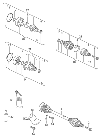 L8RD501203-Swing shaft with cv joint