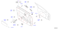 809019W261-Garnish assy-front door, lh