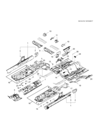 22958673-Reinforcement, floor pass board, rear