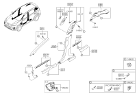 85810H3000ED-TRIM ASSY-FR PILLAR LH