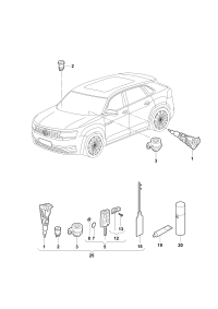 5G6959752BL-The main key is to confirm the number of the chassis when ordering models equipped with KESSY (conta