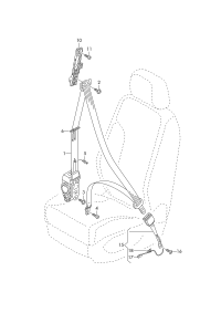 761857705DRAA-3-point s/belt w h o