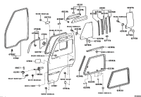 6204536060-Sash sub-assy, front door, outside, rh/lh