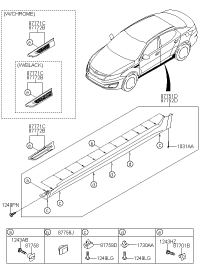 877722T500-GARNISH ASSY-FEND RH