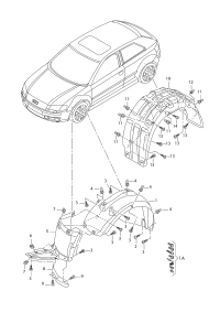 8P0821171G-WHEEL HOUS/VW /BORA/1998