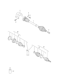 8J0407762G-Deviation of swing shaft may be obscured: